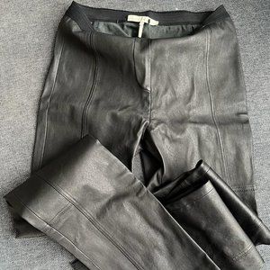 Halston Heritage Genuine Leather Skinny Leg Pants / Leggings